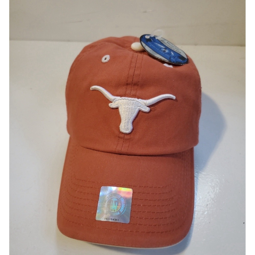 Texas‎ Longhorns Logo Baseball Hat Adjustable Strap Orange Longhorn Headwear NEW